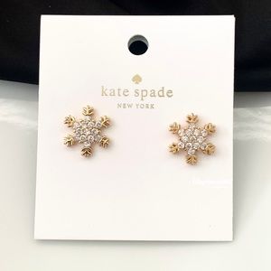 Kate Spade gold snow flake earrings
